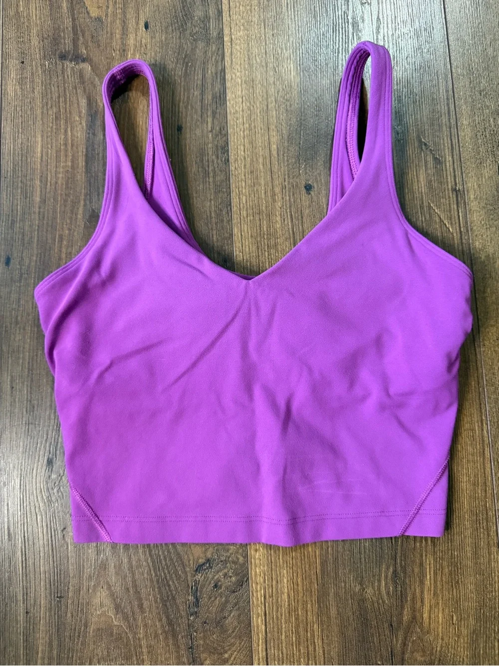 Lululemon Align Tank Top Crop Length Size 6 A/B Cup Magenta Purple